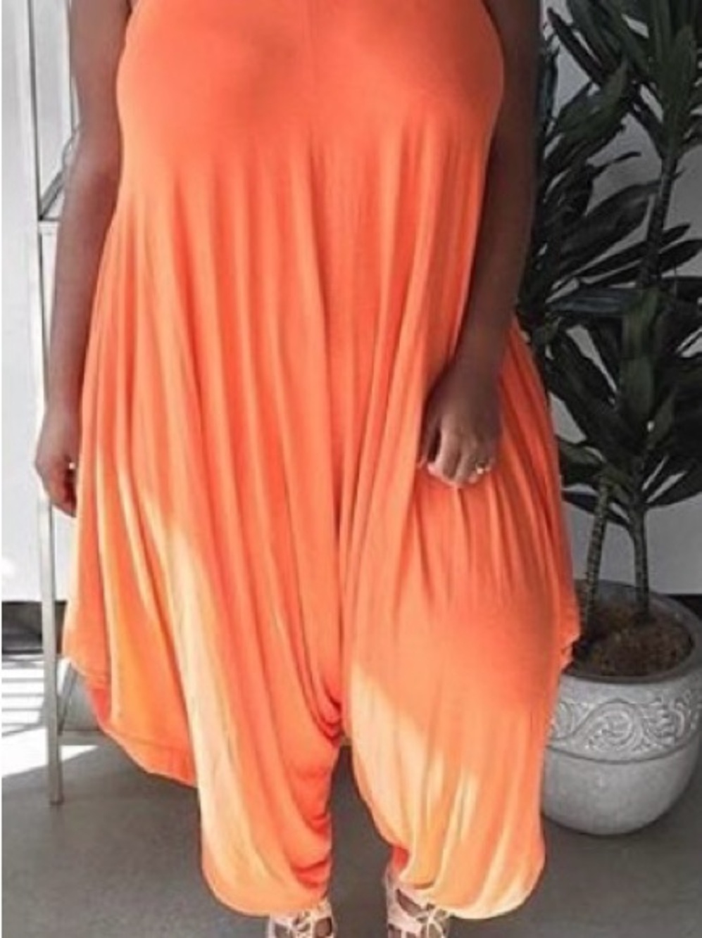 Orange Harem Jumpsuit